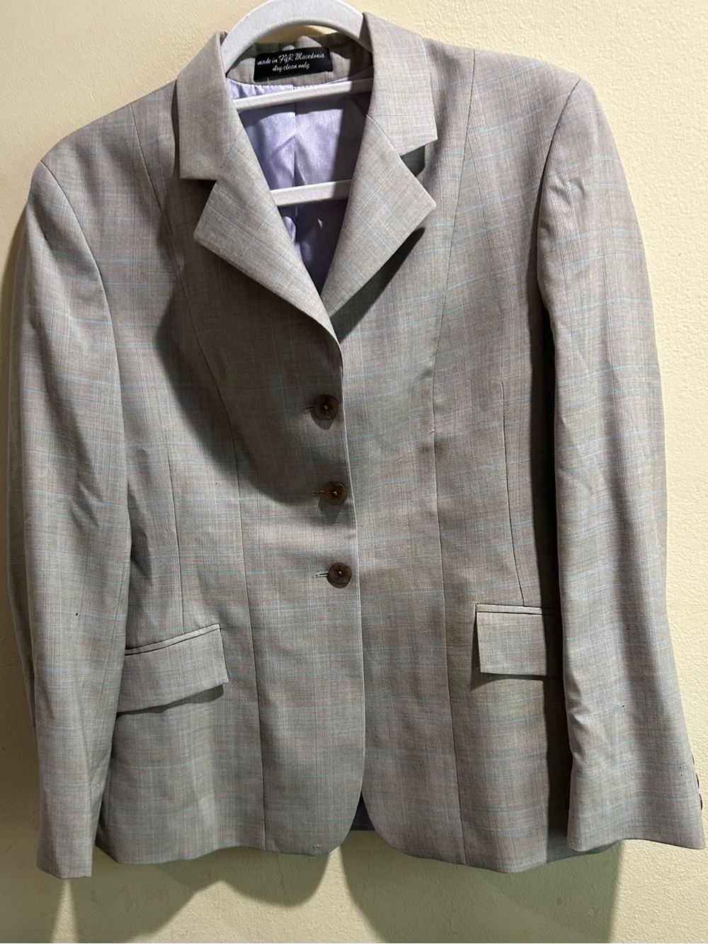 RJ Classic Platinum Collection Vintage Jacket Gray/Oatmeal w/Baby Blue Stripe 6R